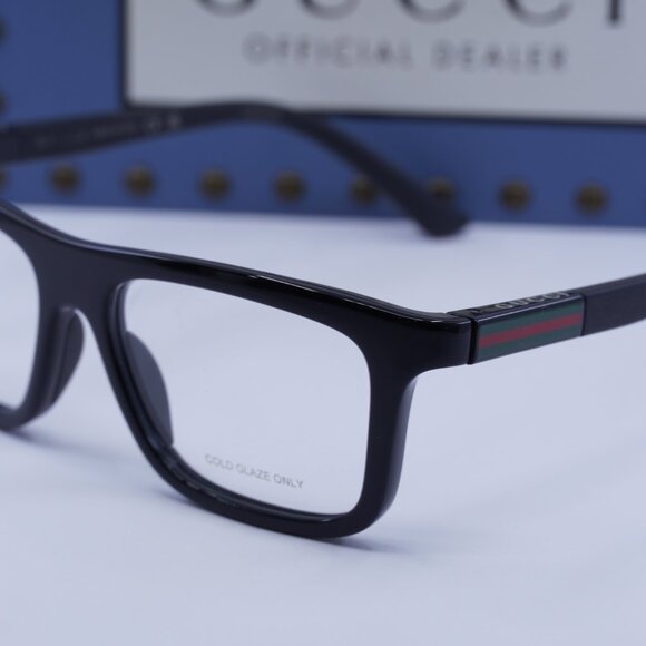 Gucci GG1737O 001 Rectangle Eyeglasses - Black 54mm - Picture 7 of 11